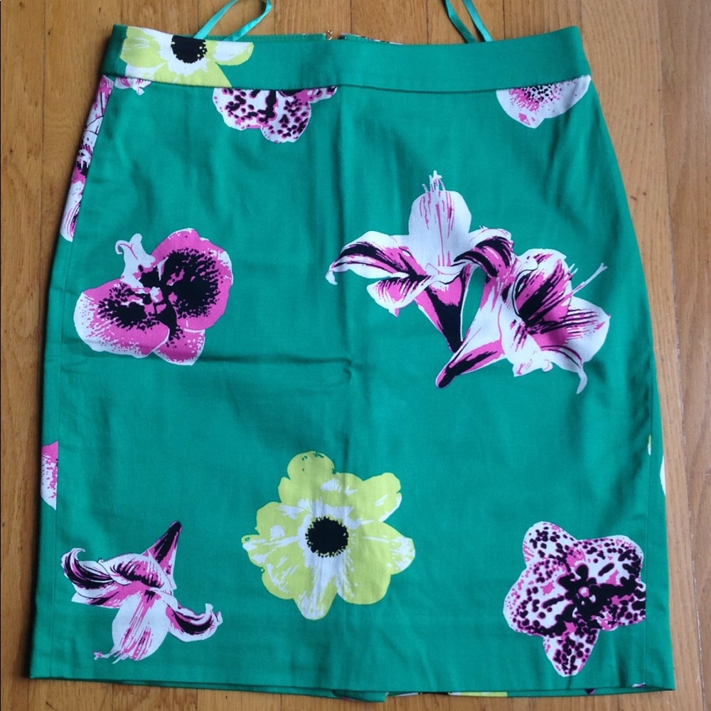 Floral JCrew Pencil Skirt